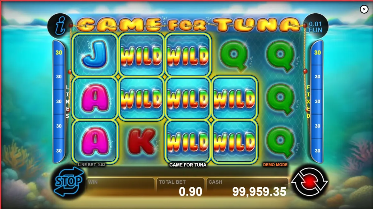 Pemandangan bawah laut yang memukau dalam slot Game For Tuna